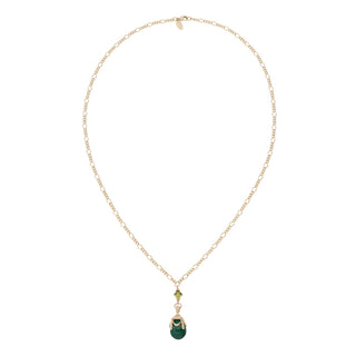 Malachite Egg Pendant Necklace