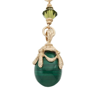 Malachite Egg Pendant Necklace