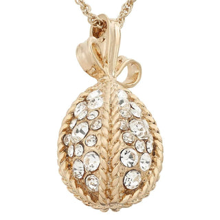 Pavé Crystal Egg Pendant Necklace