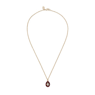 Egg Pendant Necklace with Crystals
