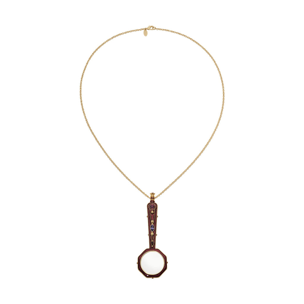 Enamel Magnifying Glass Necklace