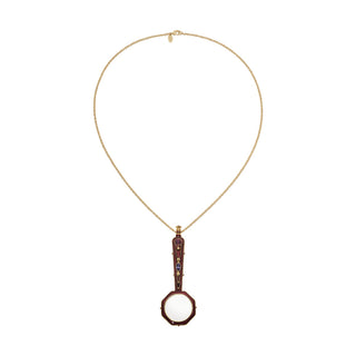 Enamel Magnifying Glass Necklace