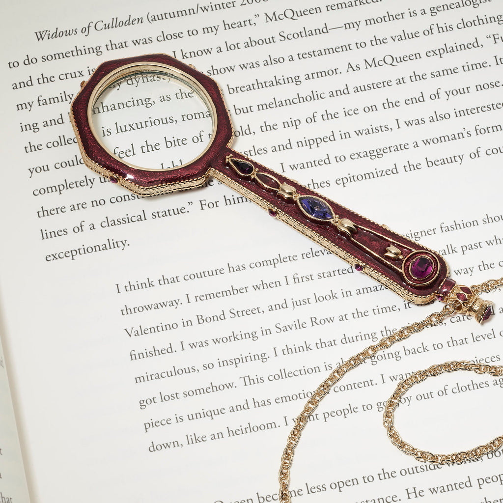 Enamel Magnifying Glass Necklace