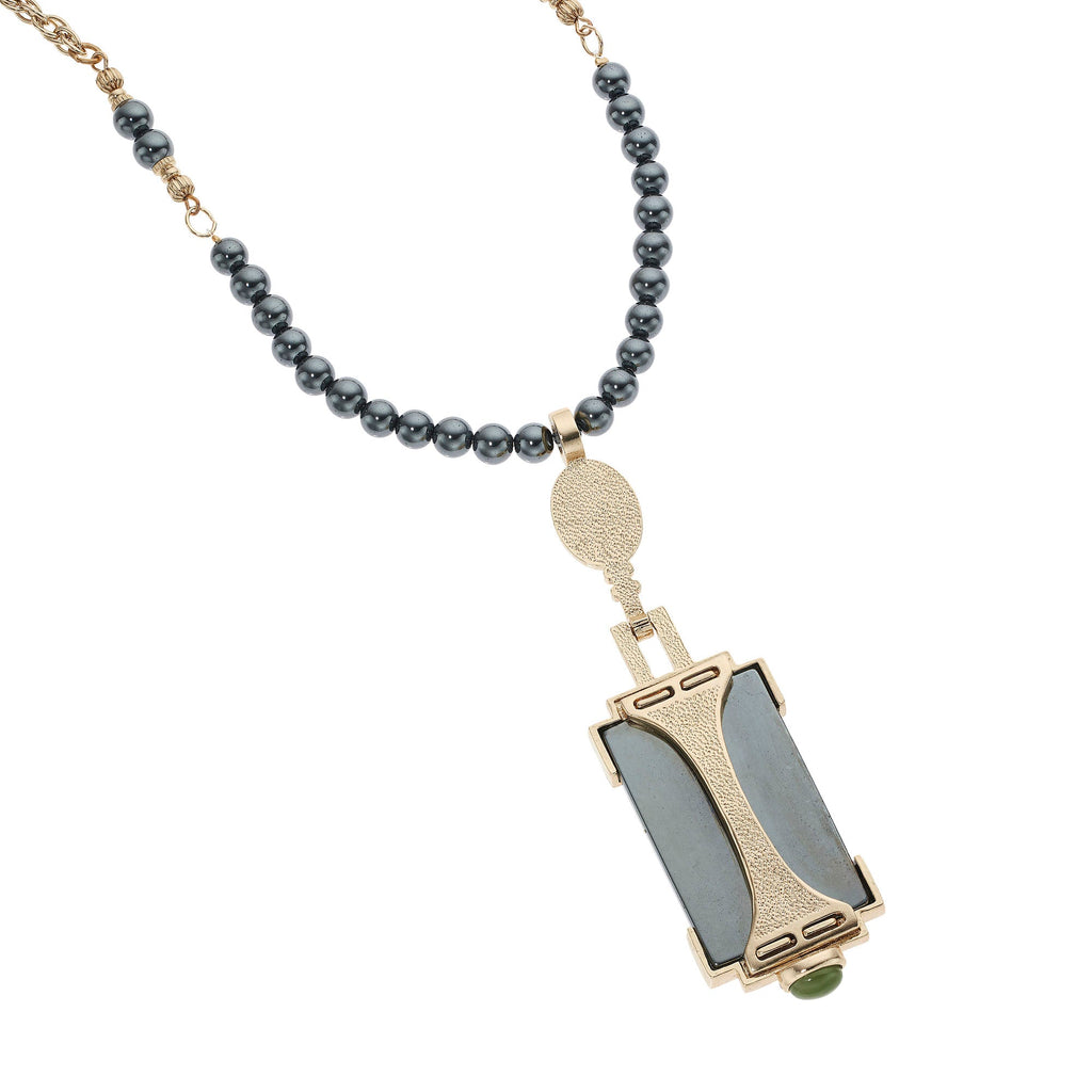 Hematite & Jade Necklace