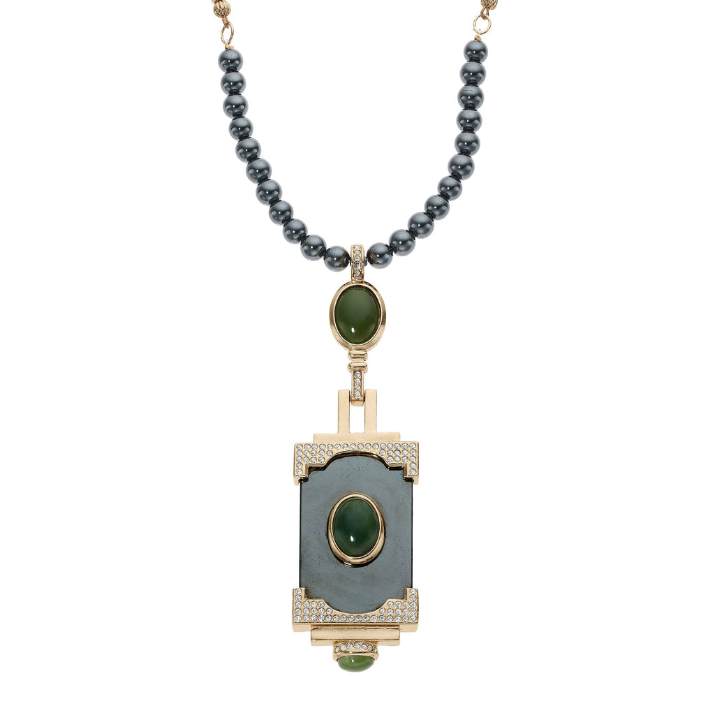 Hematite & Jade Necklace