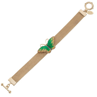 Enamel Butterfly Mesh Bracelet