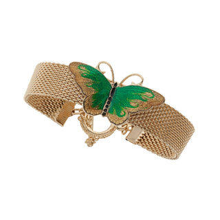 Enamel Butterfly Mesh Bracelet