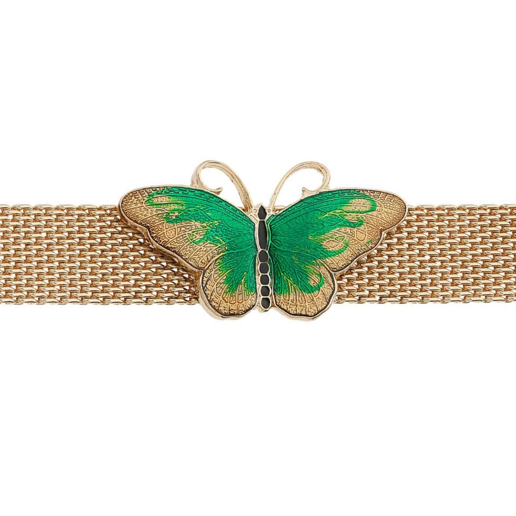 Enamel Butterfly Mesh Bracelet