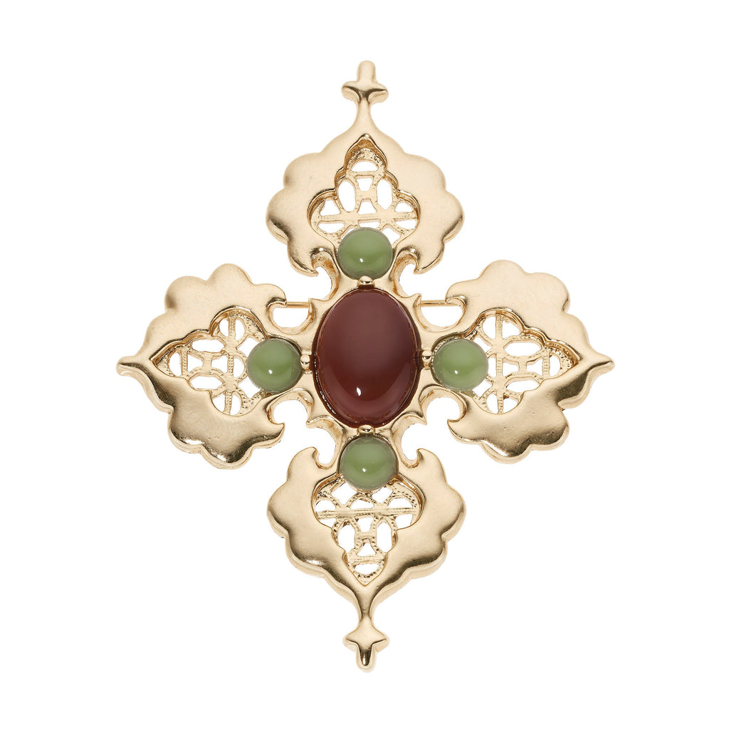 Byzantine Filigree Cross Brooch