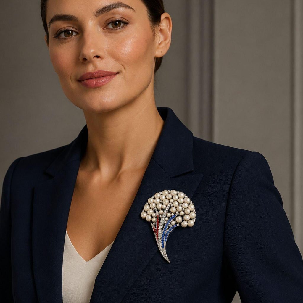 Pearl Fireworks Brooch