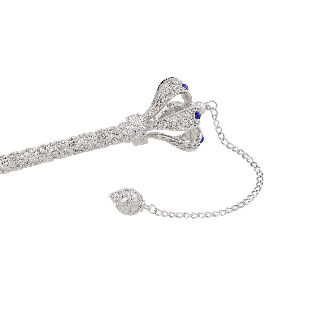 Torah Pointer with Sapphire Crystals | Yad