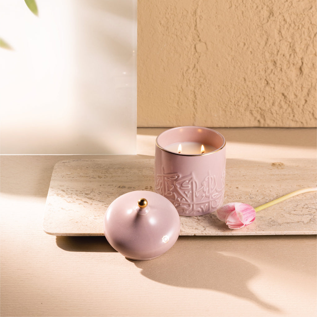 Jiwar -  Medium Candle| Jasmine Vanilla - Lavender & Gold