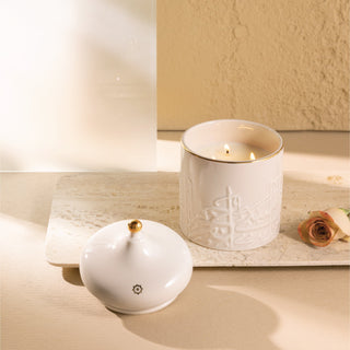 Jiwar -  Large Candle| Golden Amber - Beige & Gold