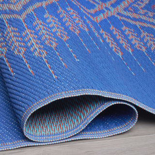 Jodhpur Multi Blue Boho Reversible Outdoor Patio Rug