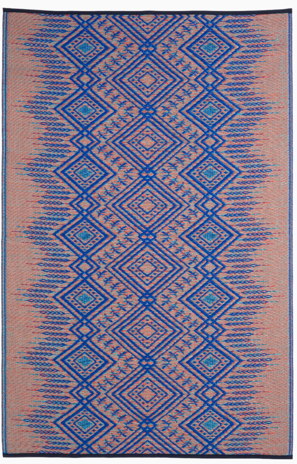 Jodhpur Multi Blue Boho Reversible Outdoor Patio Rug