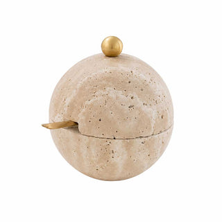 Travertine Honey Dish