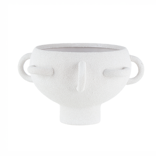 Textured Porcelain Vase with Unique Handles