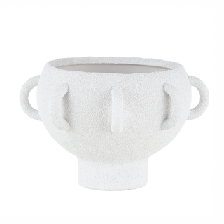 Textured Porcelain  Decorative Bowl with Multiple Handles Design