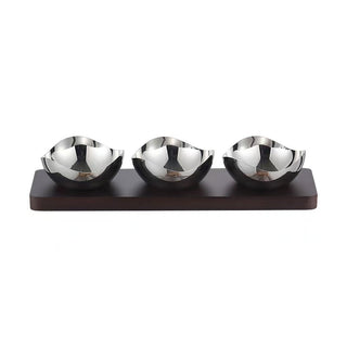 Petal Shaped Dip Bowls with Tray