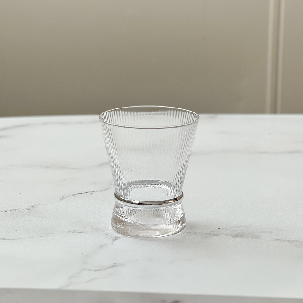 Ribbed Short Glasses with Band 6pk