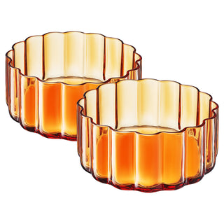 Flower Plate Glassware, Set of 2