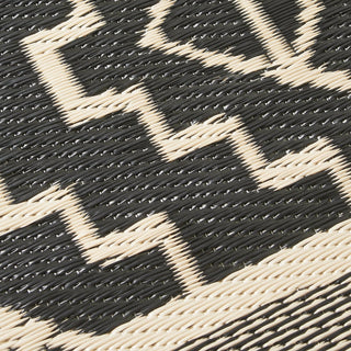 Kilimanjaro Black Boho Reversible Outdoor Patio Rug