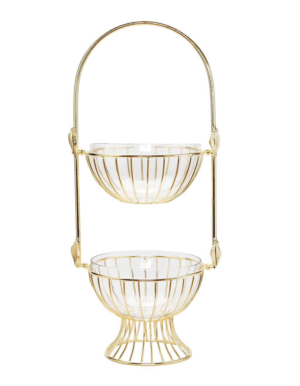 Gold Leaf 2 Tiered Centerpiece