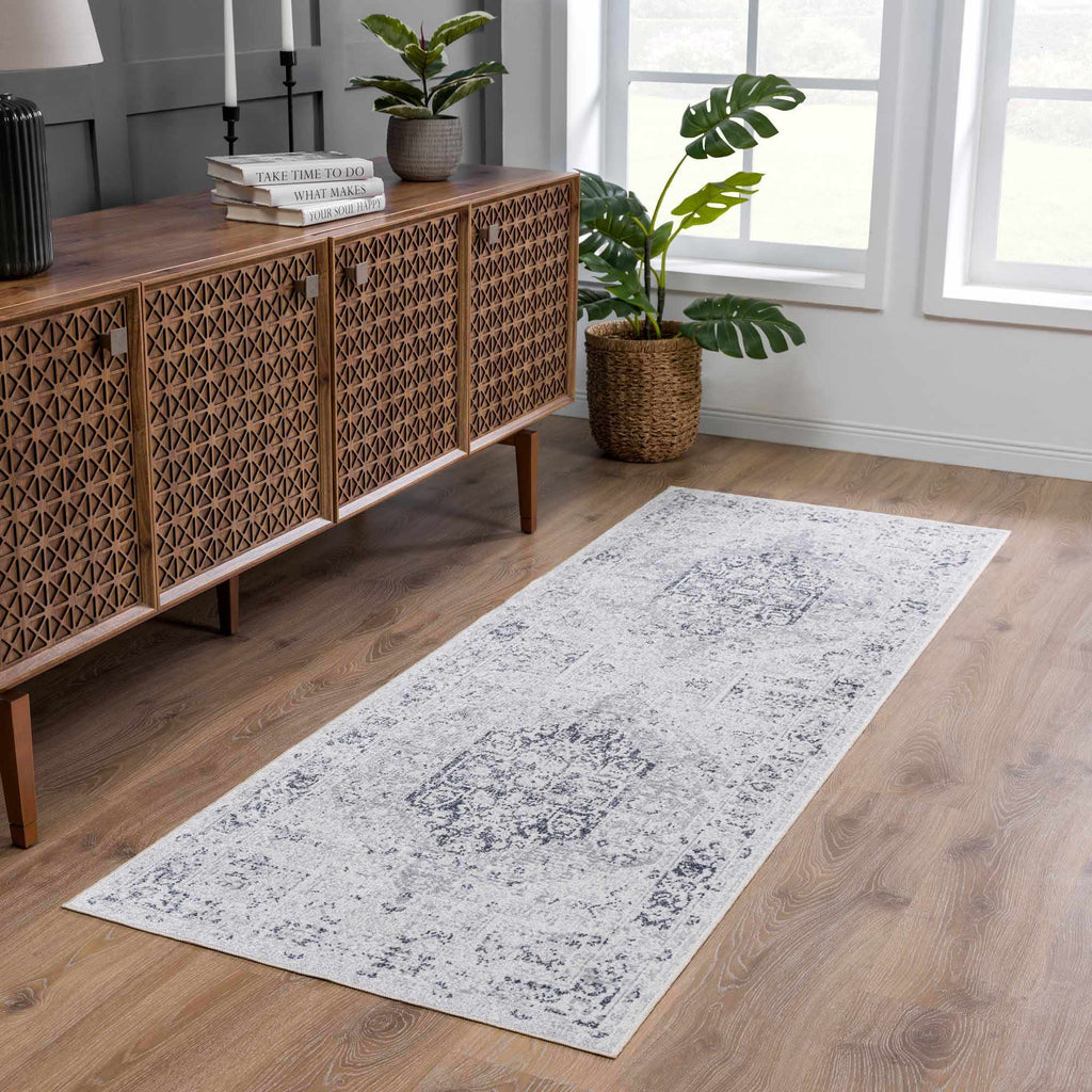 Akram Antrasit Flat Pile Washable Rug – Low Maintenance Modern Rug