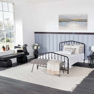 Ramsbury Beige Trellis Wool Rug – Premium Soft Wool Area Carpet