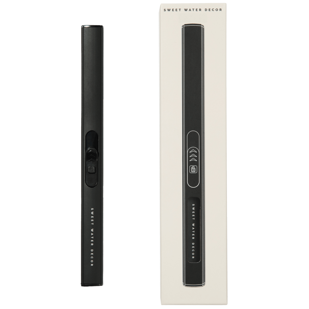 Rechargeable Black Electric Arc Lighter | USB Candle & Fireplace Lighter