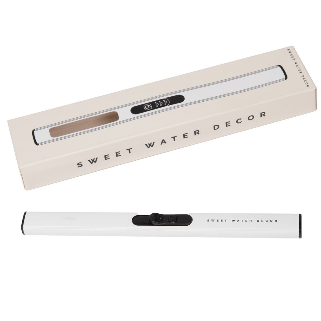 Rechargeable White Electric Arc Lighter | USB Flameless Candle & Fireplace Lighter
