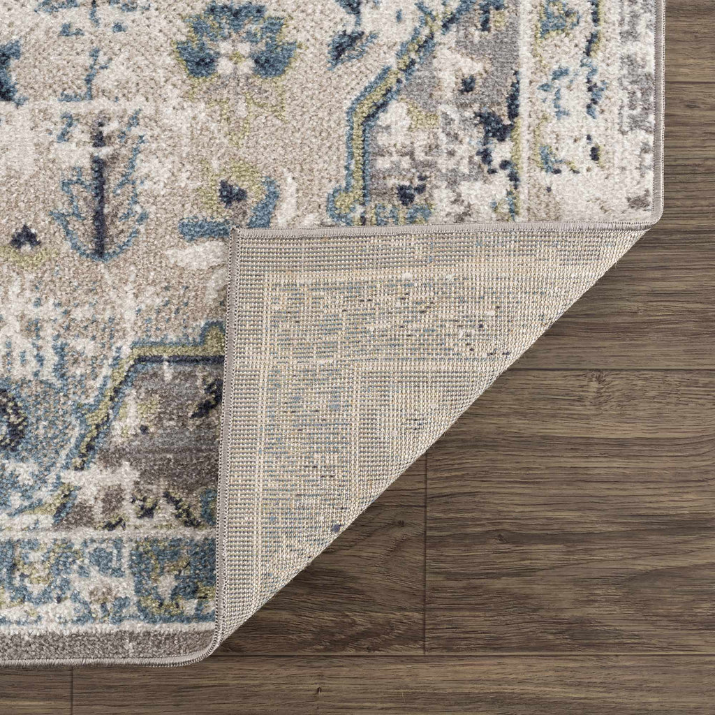Cabacungan Gray Blue Washable Area Rug – Contemporary Living Room Carpet