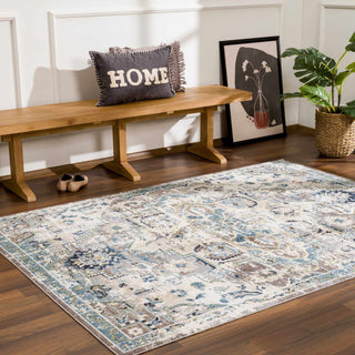 Cabacungan Gray Blue Washable Area Rug – Contemporary Living Room Carpet
