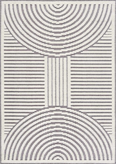 Deron Gray Rainbow Washable Rug