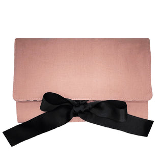 Large Jewelry Roll, Travel Pouch – Pink/Blush