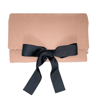 Large Jewelry Roll, Travel Pouch – Pink/Blush