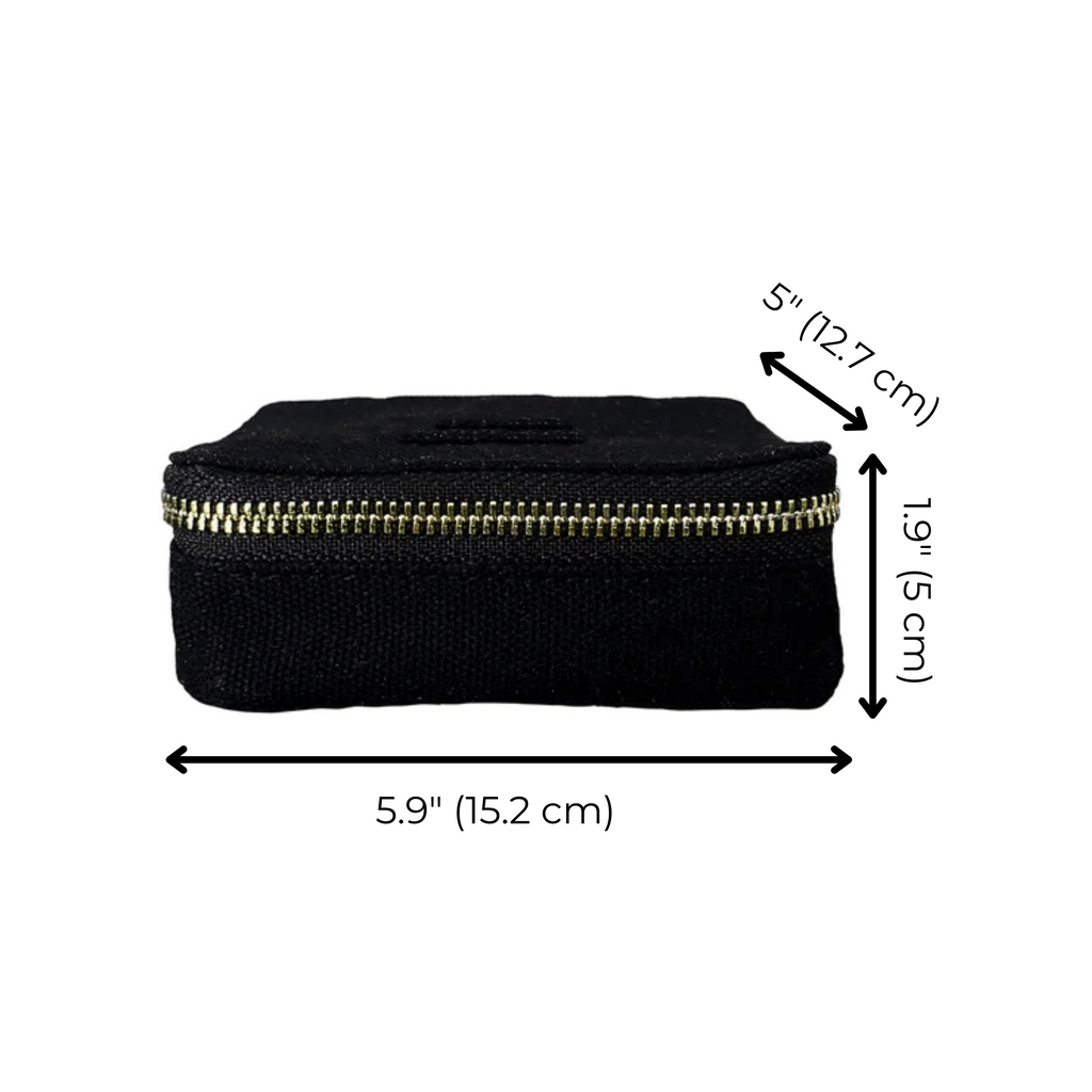Large Pill Travel Case with Individual Daily Pill Organizer – Black
