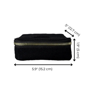 Large Pill Travel Case with Individual Daily Pill Organizer – Black