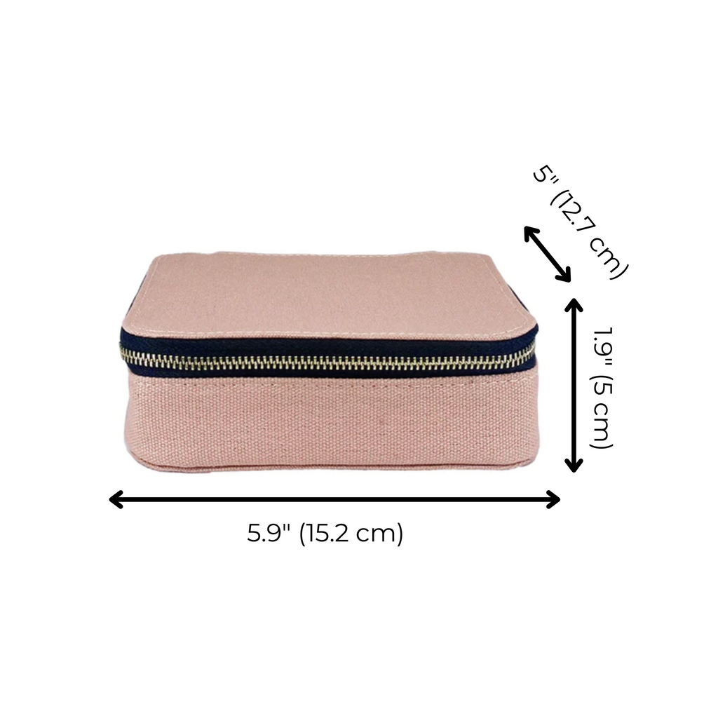 Large Pill Travel Case with Individual Daily Pill Organizer – Pink/Blush