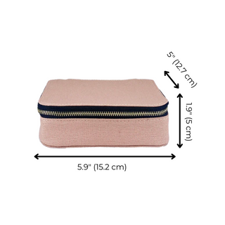 Large Pill Travel Case with Individual Daily Pill Organizer – Pink/Blush