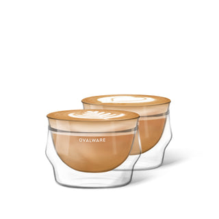 Double-Wall Latte Art Glasses – 8.5 oz, Set of 2