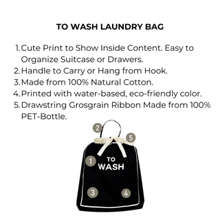 To Wash Laundry Bag – Black