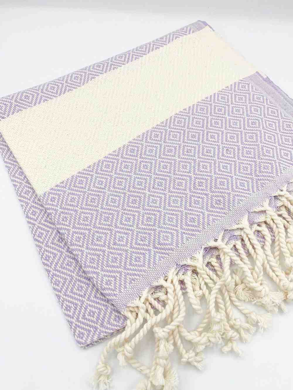Diamond Hand Towel | Oversized Cotton Diamond Weave Towel