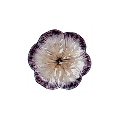 Elisabetta Flower Dessert Plate – Hand-Painted Ceramic Plate in Lilac, Blue, Green, Pink, Orange & Yellow