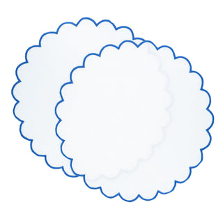 Linen Scalloped Placemats, Set of 4