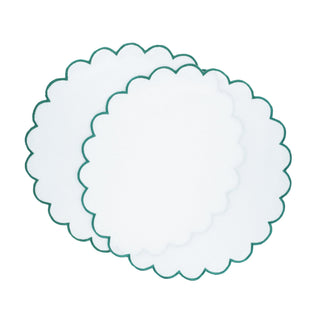 Linen Scalloped Placemats, Set of 4