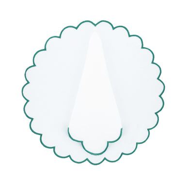 Linen Scalloped Placemats, Set of 4