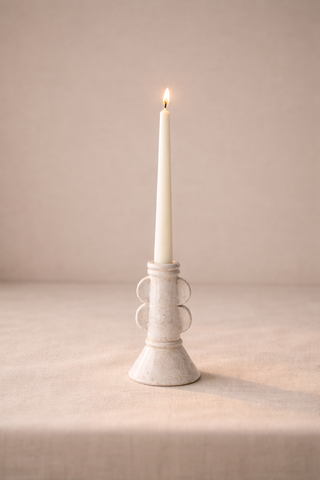 Luna & Raya Handcrafted Terracotta Taper Candle Holders