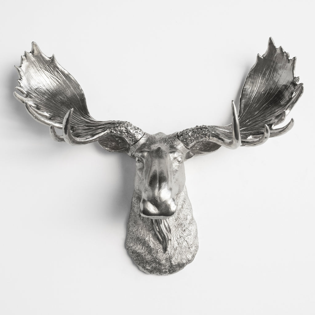 Sculpted Faux Moose Head Wall Decor