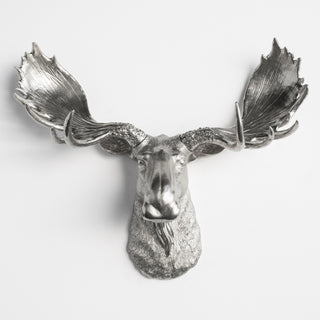 Sculpted Faux Moose Head Wall Decor